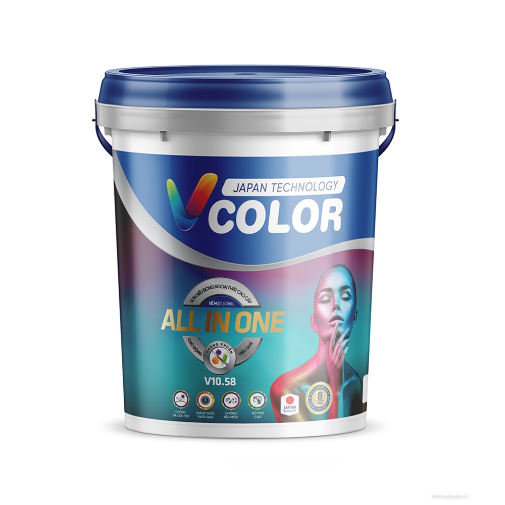 VCOLOR SƠN SIÊU BÓNG NGOẠI THẤT - ALL IN ONE